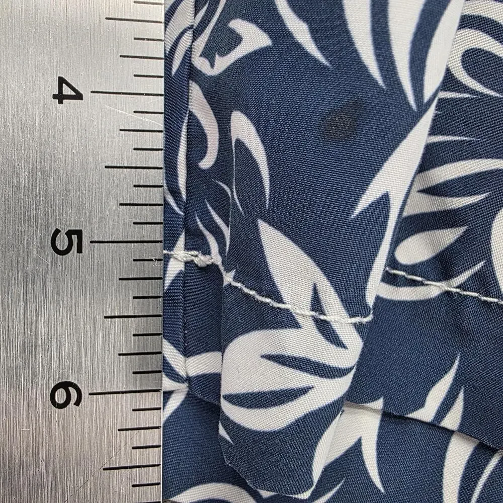 Tommy Bahama Swim Trunks Mens M Blue Floral Lined Drawstring Mesh Pockets